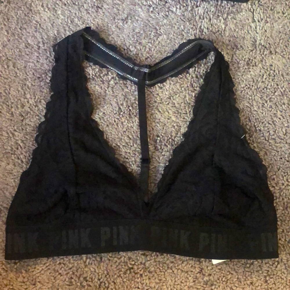 Black Lace Bralettes From Pink Victoria Secret